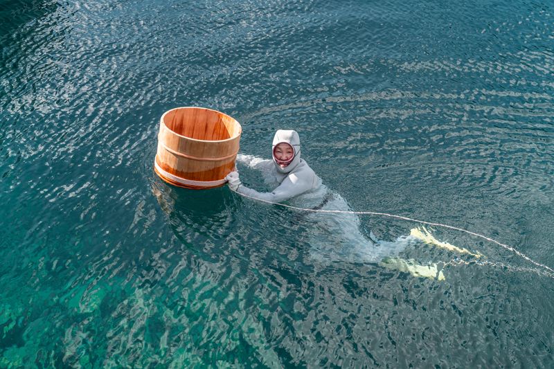 The free-diving Ama of the Toba and Shima area personify an ancient local culture characterized by a determination to coexist with the ocean, “now and forever.”