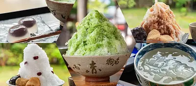甘味から涼を感じて。三重県伊勢市の夏の名物かき氷「赤福氷」と五十鈴茶屋の夏季限定喫茶メニューをご紹介