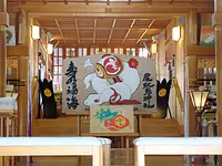 尾鷲高校制作の大絵馬と日本画家　寺岡多佳さんの絵馬