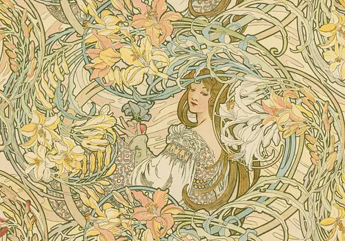"El lenguaje de las flores" del libro "Álbum de decoración" (lám. 35) 1900