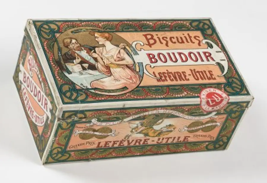 ルフェーヴル＝ウティール社ビスケット（ブドワール）缶のパッケージ　 1900年