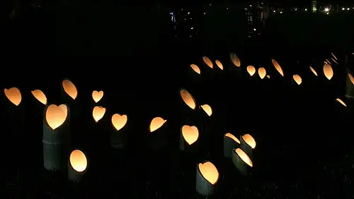 Événement lumineux de Shimagahara Un rassemblement de lumières et de lumières