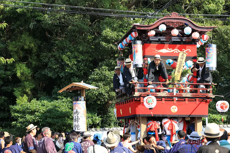 Floats at the Oyodo Gion Festival