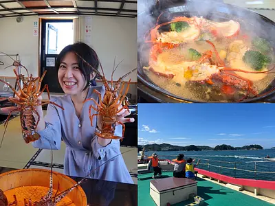 Si quieres comer langosta y platos de marisco de temporada, ¡súbete a una casa flotante! Toba Mariscos Yakatabune Okita