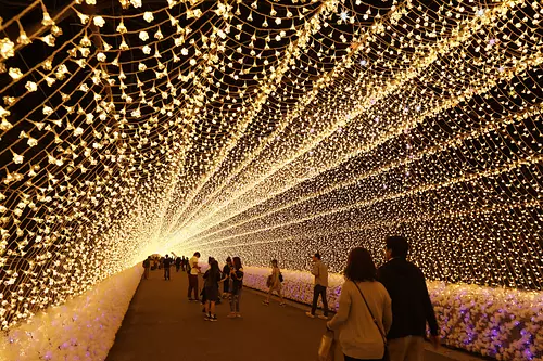 The 200m tunnel of light has been selected as one of the world's most spectacular views.