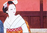 広田多津「祇園の町並」　1973年　京都府蔵（京都文化博物館管理）